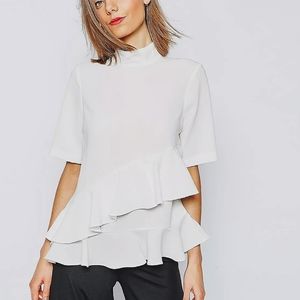 ASOS High Neck Ruffle Tiered Top